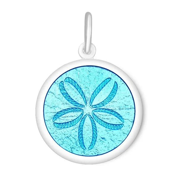 Lola Sterling 27mm Medium Light Blue Sand Dollar PD Charles Frederick Jewelers Chelmsford, MA