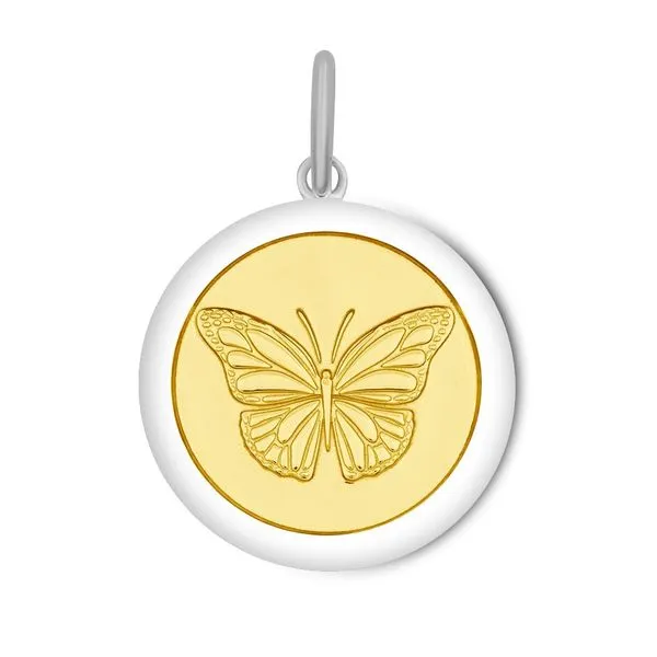 Sterling Lola 27mm Butterfly Gold Center Pendant similar item image