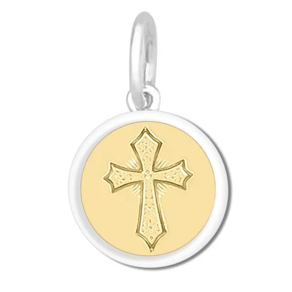 Lola Sterling 15mm Mini Gold Cross PD Charles Frederick Jewelers Chelmsford, MA