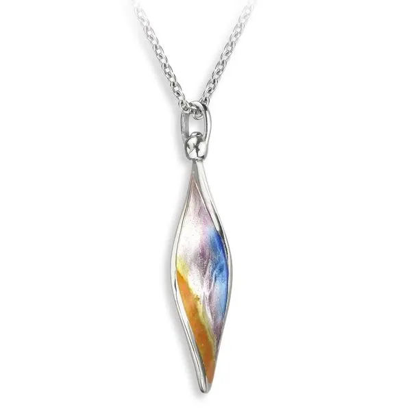 Sterling Rhodium Plated Sunset Aurora Pendant Charles Frederick Jewelers Chelmsford, MA