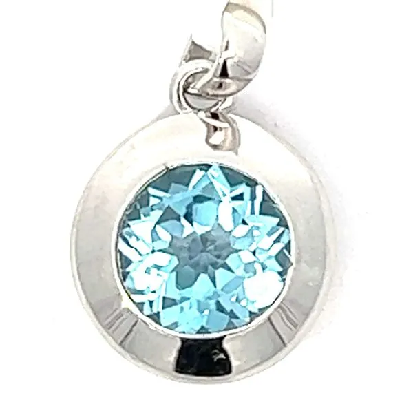 Sterling 3.20ctw Sky Blue Topaz Pendant Charles Frederick Jewelers Chelmsford, MA