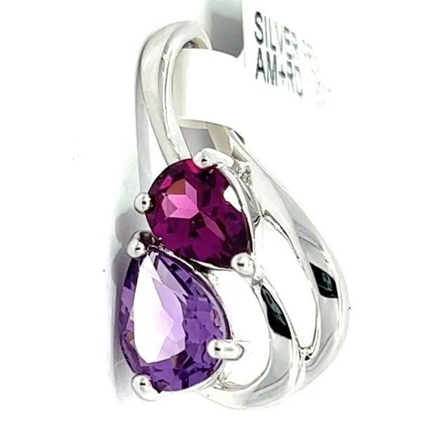 Sterling 1.80ctw Rhodolite And Amethyst Pendant Charles Frederick Jewelers Chelmsford, MA