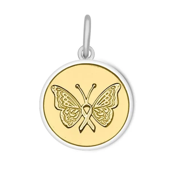 Lola Sterling 19mm American Cancer Society Butterfly Gold/Alpine  Pendant Charles Frederick Jewelers Chelmsford, MA