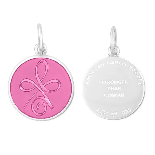 Lola Sterling 19mm American Cancer Society Celtic Knot Pink Pendant Charles Frederick Jewelers Chelmsford, MA