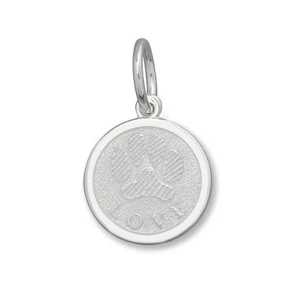 Lola Sterling 15mm Mini Alpine White Paw Print PD Charles Frederick Jewelers Chelmsford, MA