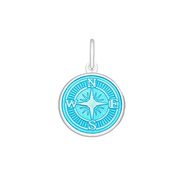 19MM Lola Light Blue Compass Rose Sterling Silver Charles Frederick Jewelers Chelmsford, MA
