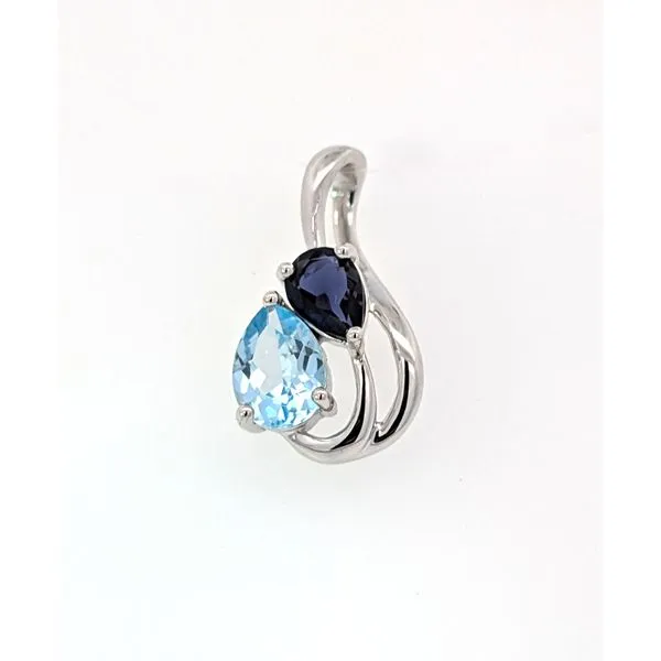 Sterling Blue Topaz and Iolite Pendant Charles Frederick Jewelers Chelmsford, MA