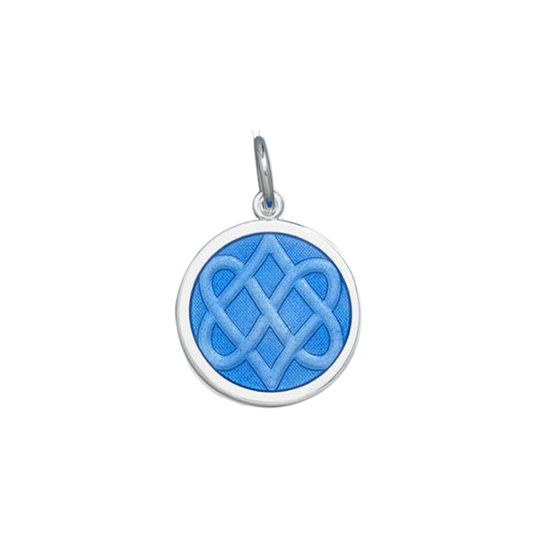 Lola Celtic Knot Pendant Medium In Periwinkle Blue Charles Frederick Jewelers Chelmsford, MA