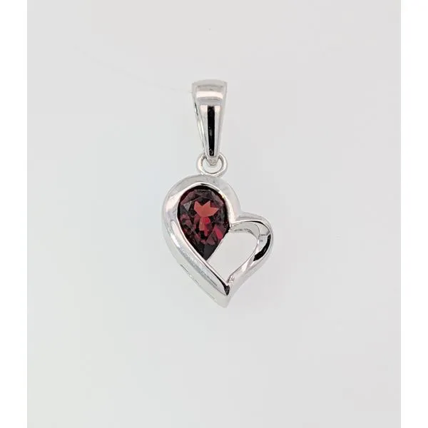 Sterling Garnet Pendant Charles Frederick Jewelers Chelmsford, MA