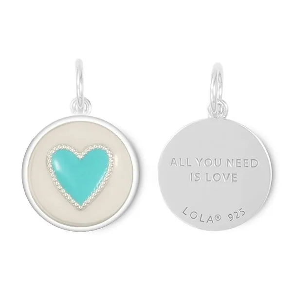 Lola Sterling 19mm Small Turquoise Heart PD Charles Frederick Jewelers Chelmsford, MA