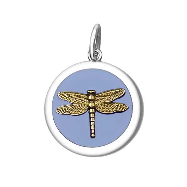 19mm Dragonfly Gold and Lavender Lola Pendant Charles Frederick Jewelers Chelmsford, MA