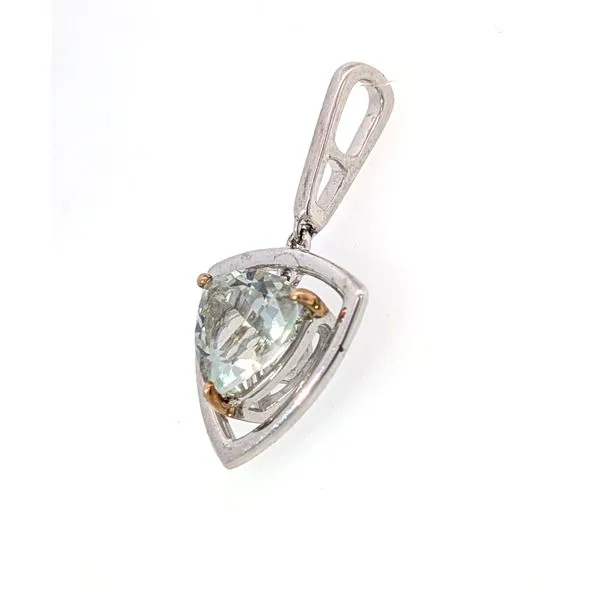 Sterling Green Quartz Pendant Image 2 Charles Frederick Jewelers Chelmsford, MA