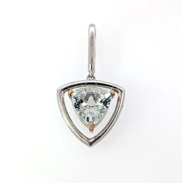 Sterling Green Quartz Pendant Charles Frederick Jewelers Chelmsford, MA