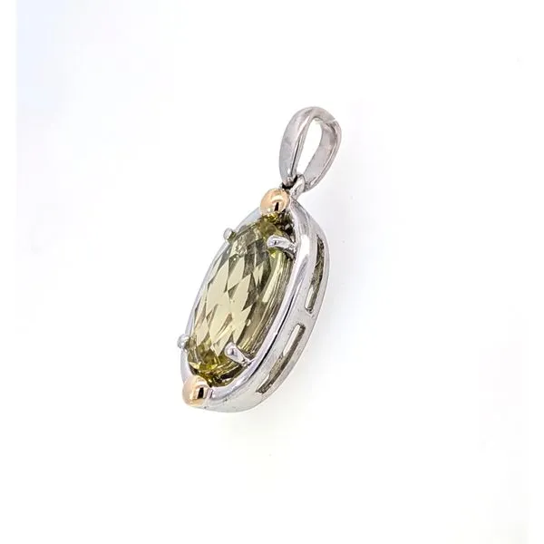 Sterling and 14ky Lemon Quartz Pendant Image 2 Charles Frederick Jewelers Chelmsford, MA