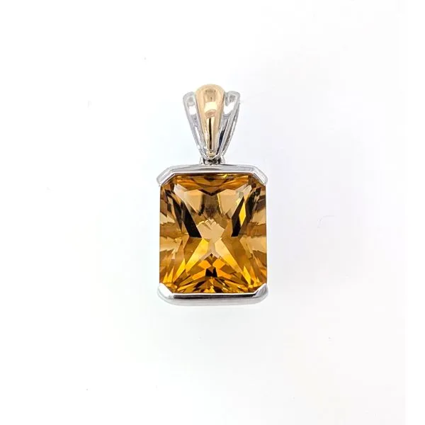 Sterling and 14ky Citrine Pendant Charles Frederick Jewelers Chelmsford, MA