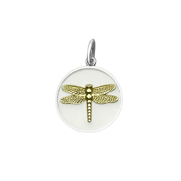 19mm Dragonfly Gold and Alpine White Lola Pendant Charles Frederick Jewelers Chelmsford, MA