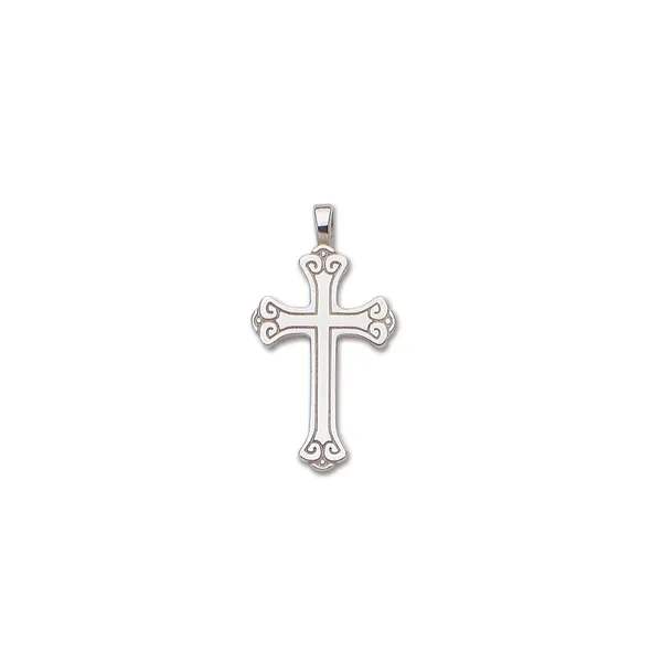 Sterling Silver Large Scroll Cross Charles Frederick Jewelers Chelmsford, MA