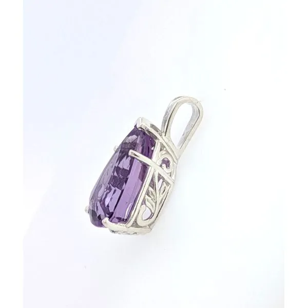 Amethyst Scroll Pendant Image 2 Charles Frederick Jewelers Chelmsford, MA