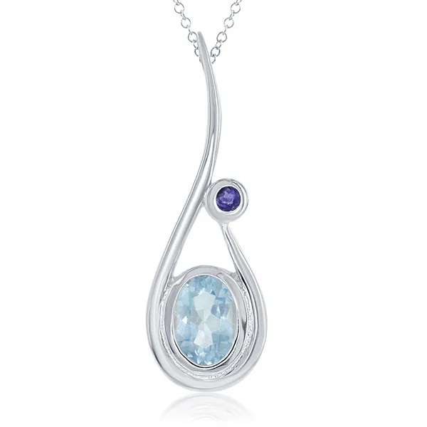 Sterling Topaz and Iolite Pendant Charles Frederick Jewelers Chelmsford, MA