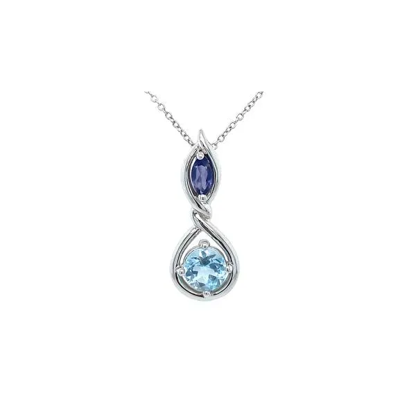 Sterling Topaz and Iolite Pendant Charles Frederick Jewelers Chelmsford, MA
