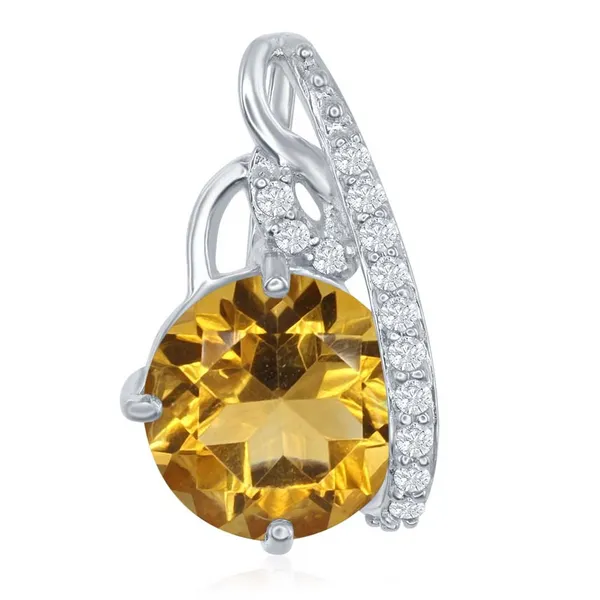 Sterling Citrine and Topaz Pendant Charles Frederick Jewelers Chelmsford, MA