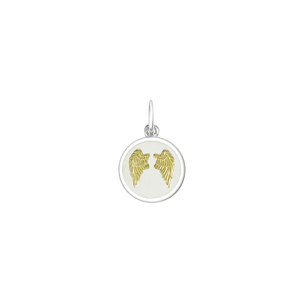 Lola Angel Wings Heart In Gold And Alpine White Mini 15Mm Pendant Charles Frederick Jewelers Chelmsford, MA