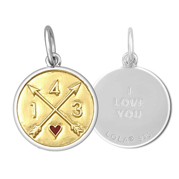 143 I Love You -  Gold Center 19Mm Lola Charm Charles Frederick Jewelers Chelmsford, MA