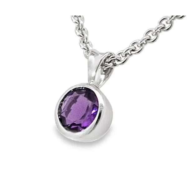 Sterling Silver Amethyst Pendant Charles Frederick Jewelers Chelmsford, MA