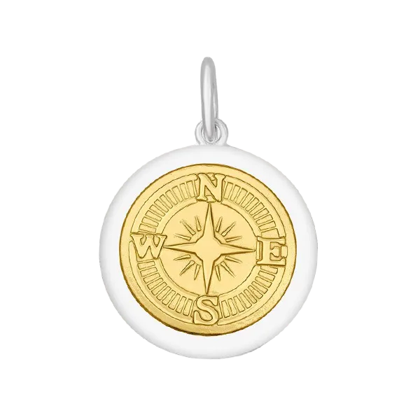 27mm Gold Center Compass Lola Pendant Charles Frederick Jewelers Chelmsford, MA