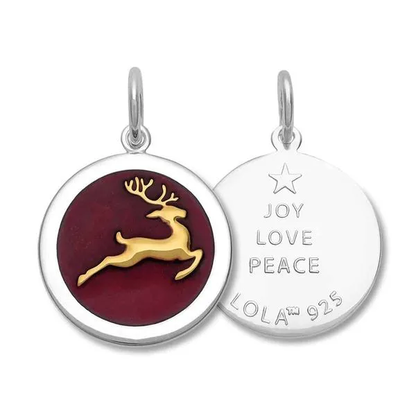 19MM Gold Cranberry Reindeer Charles Frederick Jewelers Chelmsford, MA