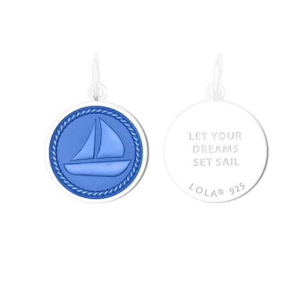LOLA SS Sailboat Periwinkle Small Pendant Charles Frederick Jewelers Chelmsford, MA