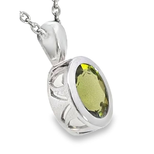 Sterling Peridot Pendant Image 2 Charles Frederick Jewelers Chelmsford, MA