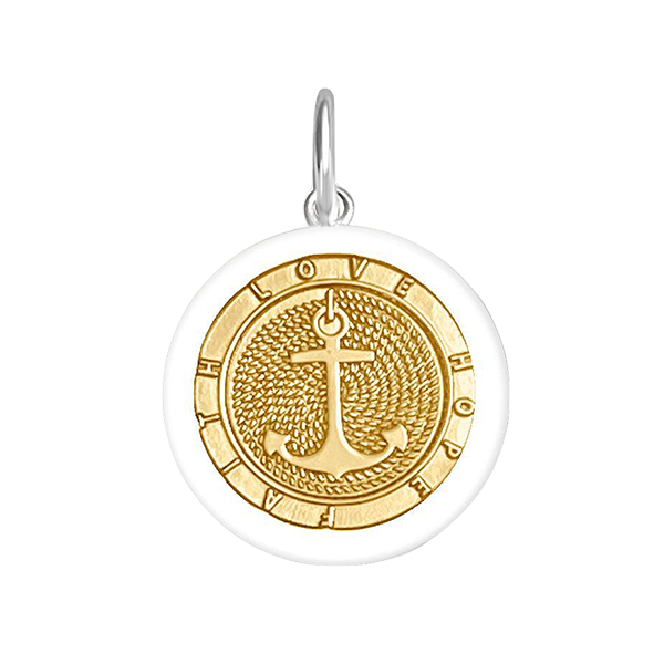 27MM Anchor Gold Center Lola Pendant Charles Frederick Jewelers Chelmsford, MA