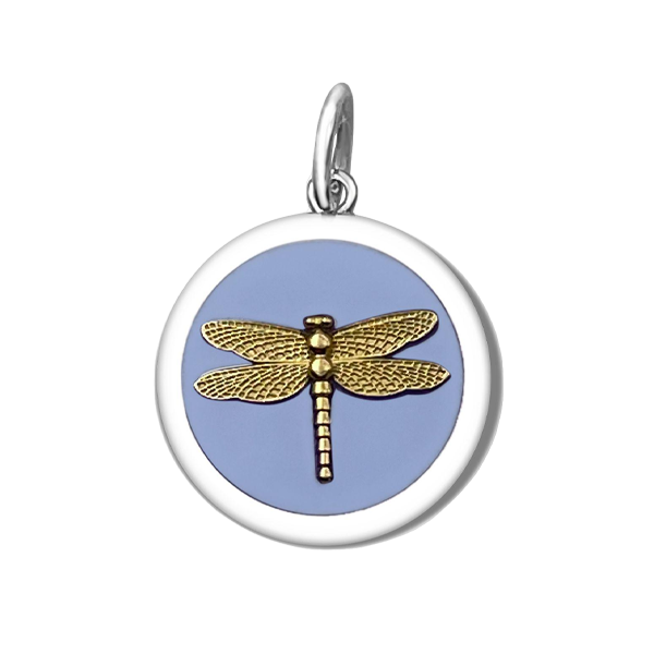 19mm Dragonfly Gold and Lavender Lola Pendant Charles Frederick Jewelers Chelmsford, MA