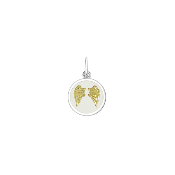Lola Angel Wings Heart In Gold And Alpine White Mini 15Mm Pendant Charles Frederick Jewelers Chelmsford, MA