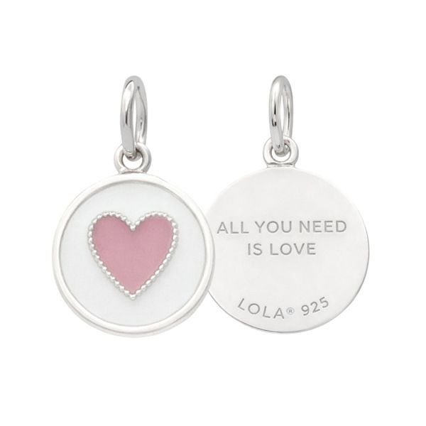 Lola Pink Heart mini 15mm SS Pendant Charles Frederick Jewelers Chelmsford, MA
