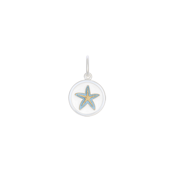 Lola Mini 15mm Starfish SS & Gold and Light Blue Charm Charles Frederick Jewelers Chelmsford, MA