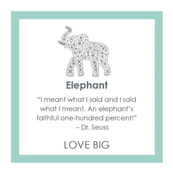 Lola Sterling Silver Small 19mm Elephant in Alpine White Image 2 Charles Frederick Jewelers Chelmsford, MA