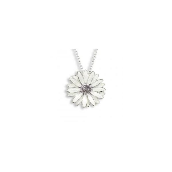Sterling Silver White African Daisy Necklace Charles Frederick Jewelers Chelmsford, MA