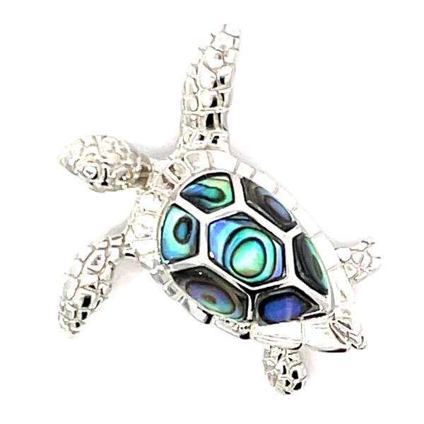 Sterling Silver Abalone Sea Turtle Pendant Charles Frederick Jewelers Chelmsford, MA