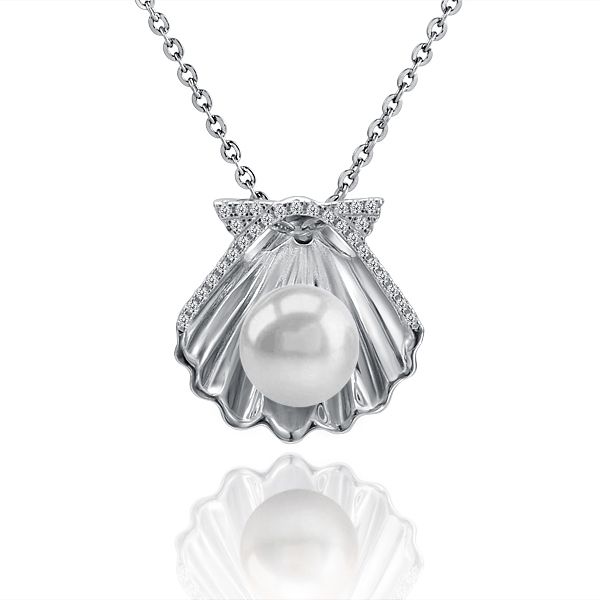 925 Sterling Silver FWP Pendant, Set with 29 CZ totaling 0.17 ct. Charles Frederick Jewelers Chelmsford, MA