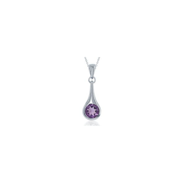 Sterling 1.17ct Amethyst Pendant Charles Frederick Jewelers Chelmsford, MA