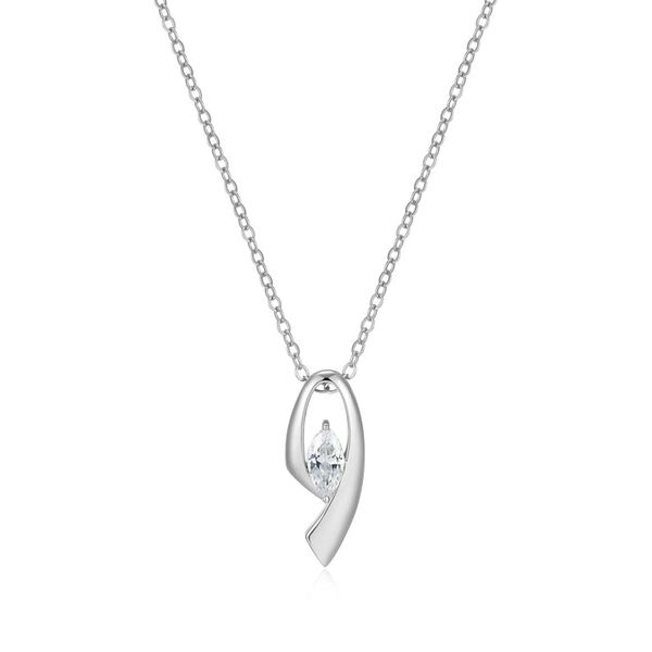 SS Marquise Ribbon Necklace by ELLE Charles Frederick Jewelers Chelmsford, MA