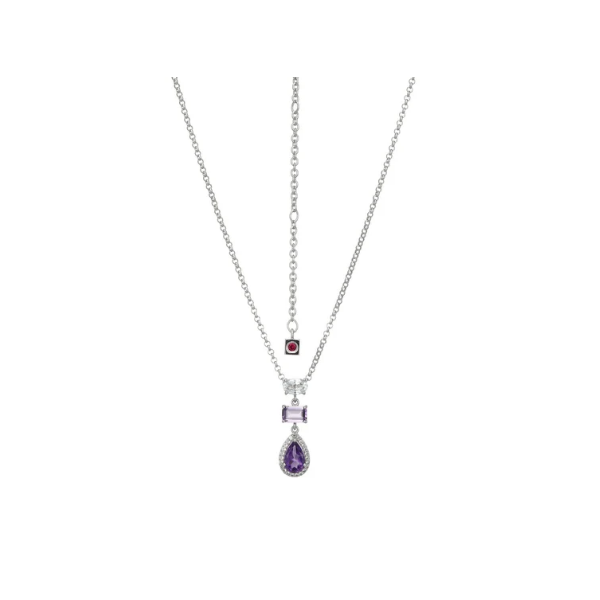 SS Vibrant Purple Amethyst Pendant Charles Frederick Jewelers Chelmsford, MA