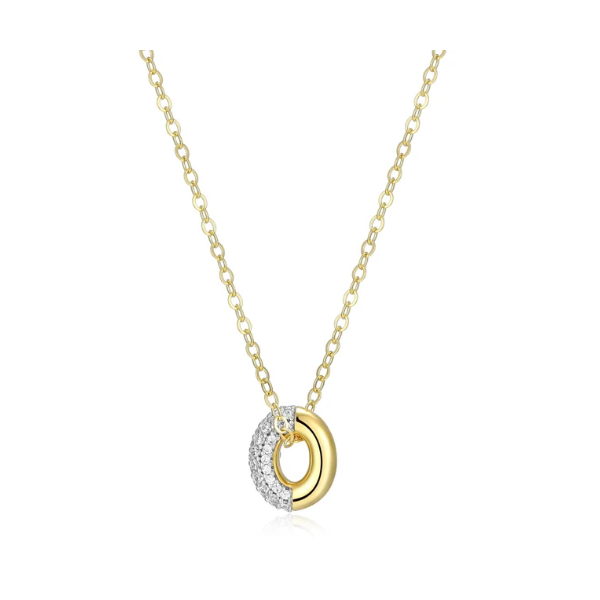 Ss With Gold Circle Pendant Charles Frederick Jewelers Chelmsford, MA