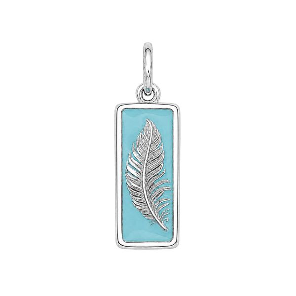 LOLA SS Feather Silver Robin's Egg Blue Medium Charles Frederick Jewelers Chelmsford, MA