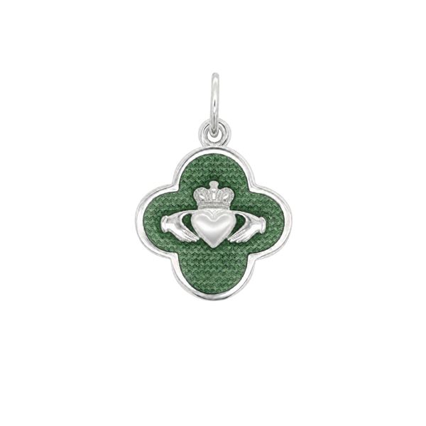 Lola Claddagh Silver Sage Green Small Charles Frederick Jewelers Chelmsford, MA
