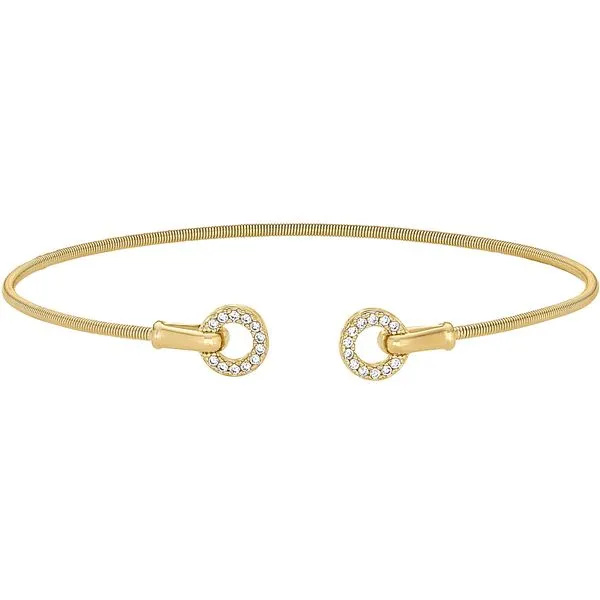 Gold Finish Sterling Silver Cable Cuff Bracelet Charles Frederick Jewelers Chelmsford, MA