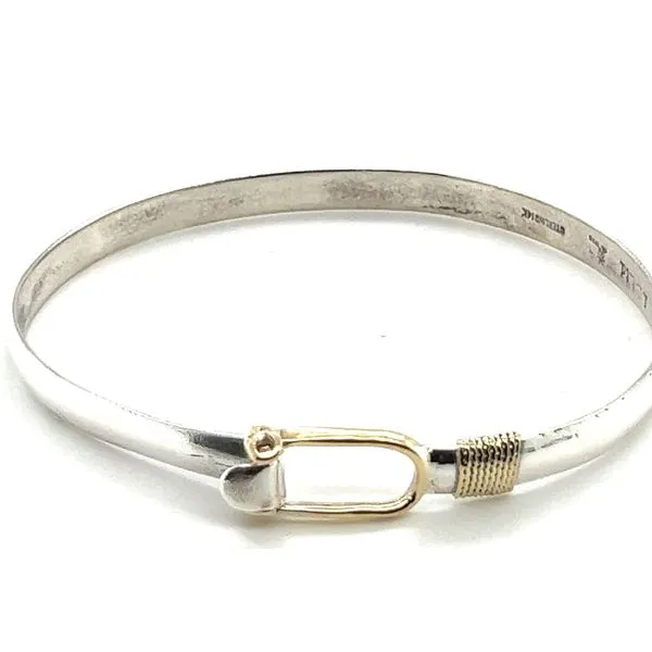 14KY/Sterling Fancy Bangle Bracelet Charles Frederick Jewelers Chelmsford, MA
