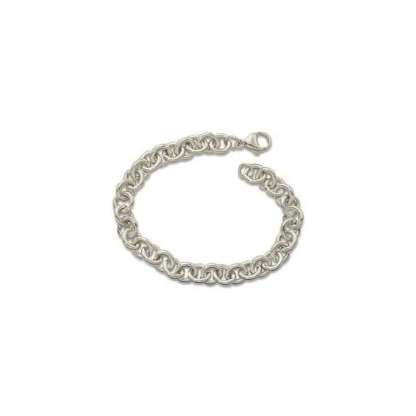 SS 7.5\ Heavy Cable Charm Bracelet